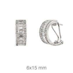 PENDIENTES PLATA CIRCONITAS OMEGA
