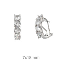 PENDIENTES PLATA CIRCONITAS OMEGA