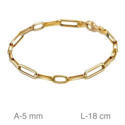 PULSERA PLATA B.ORO 1 MM ESLABONES