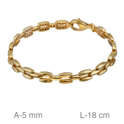 PULSERA PLATA B.ORO 1 MM ESLABONES