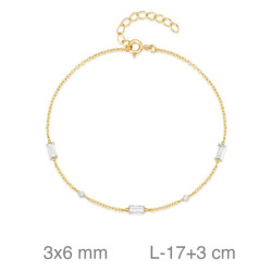 PULSERA PLATA B.ORO CIRCONITAS