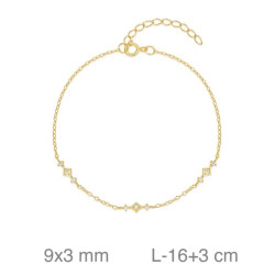 PULSERA PLATA B.ORO CIRCONITAS