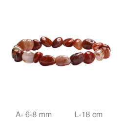 PULSERA PIEDRA NATURAL AGATA ROJA DEL SUR