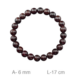 PULSERA PIEDRA NATURAL GRANATE 6MM