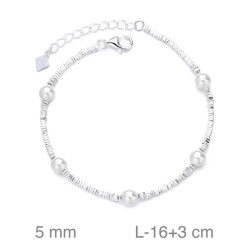 PULSERA PLATA PERLAS