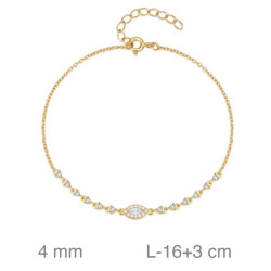 PULSERA PLATA B.ORO CIRCONITAS