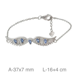 PULSERA PLATA ALAS CIRCONITAS