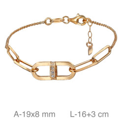 PULSERA PLATA B.ORO CIRCONITAS