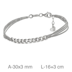 PULSERA PLATA CADENAS