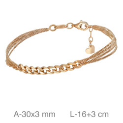 PULSERA PLATA B.ORO CADENAS