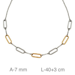 GARGANTILLA PLATA BICOLOR ESLABONES