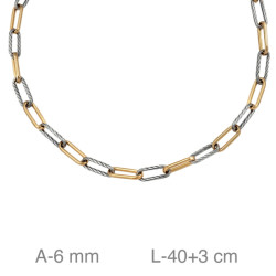 GARGANTILLA PLATA BICOLOR ESLABONES