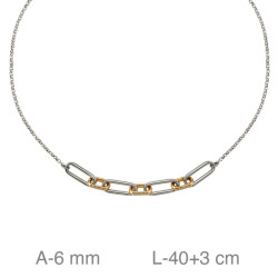 GARGANTILLA PLATA BICOLOR ESLABONES ZTAS