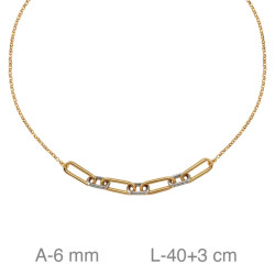 GARGANTILLA PLATA BICOLOR ESLABONES ZTAS