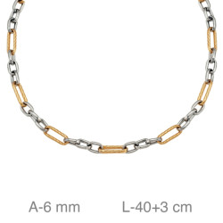 GARGANTILLA PLATA BICOLOR ESLABONES