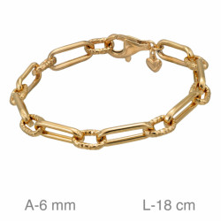 PULSERA PLATA B.ORO ESLABONES