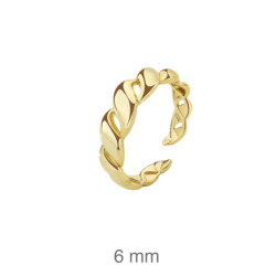 SORTIJA PLATA B.ORO GALLONADA