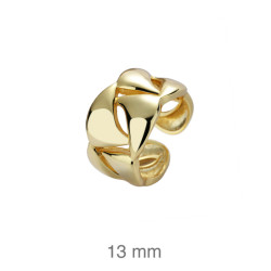 SORTIJA PLATA B.ORO TRENZADA