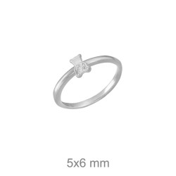 SORTIJA PLATA OSO CIRCONITAS