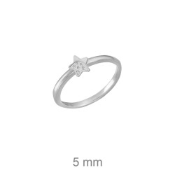 SORTIJA PLATA ESTRELLA CIRCONITAS