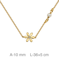 GARGANTILLA PLATA B.ORO MARGARITA PERLA