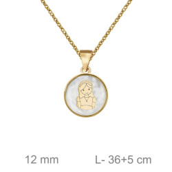 GARGANTILLA PLATA B.ORO+e COMUNION NIÑA NACAR