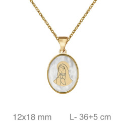 GARGANTILLA PLATA B.ORO+e COMUNION VIRGEN NACAR