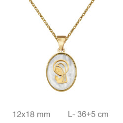 GARGANTILLA PLATA B.ORO+e COMUNION VIRGEN NACAR