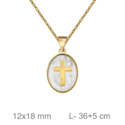 GARGANTILLA PLATA B.ORO+e COMUNION CRUZ NACAR
