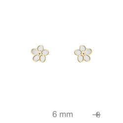 PENDIENTES PLATA B.ORO+e FLOR NACAR