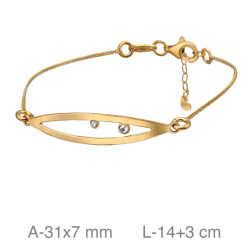 PULSERA PLATA B.ORO CIRCONITAS