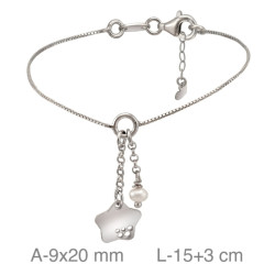 PULSERA PLATA ESTRELLA PERLA