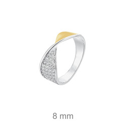 SORTIJA PLATA BICOLOR CIRCONITAS