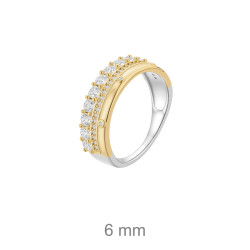 SORTIJA PLATA BICOLOR CIRCONITAS