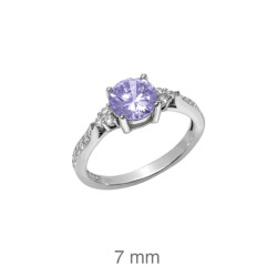SORTIJA PLATA CIRCONITAS AMATISTA