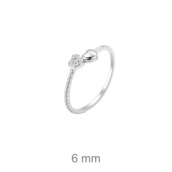 SORTIJA PLATA CORAZONES CIRCONITAS