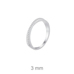 SORTIJA PLATA CRUZADA CIRCONITAS