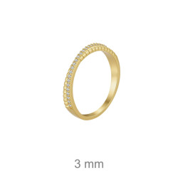 SORTIJA PLATA B.ORO+e CRUZADA CIRCONITAS