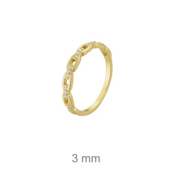 SORTIJA PLATA B.ORO+e CIRCONITAS