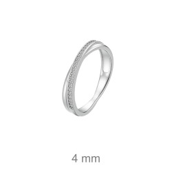 SORTIJA PLATA CRUZADA CIRCONITAS