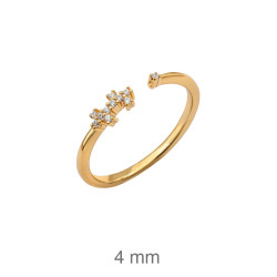 SORTIJA PLATA B.ORO+e CIRCONITAS ABIERTA