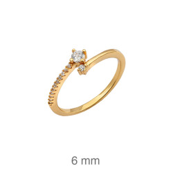 SORTIJA PLATA B.ORO+e CIRCONITAS ABIERTA