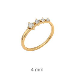 SORTIJA PLATA B.ORO+e CIRCONITAS
