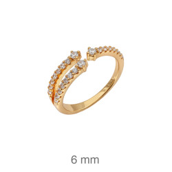 SORTIJA PLATA B.ORO+e CIRCONITAS