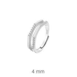SORTIJA PLATA DOBLE GEOMETRICA ZTAS
