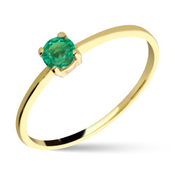 SOLITARIO ORO 18K EN ESMERALDA