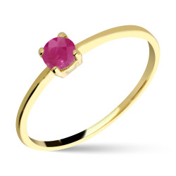 SOLITARIO ORO 18K EN RUBÍ